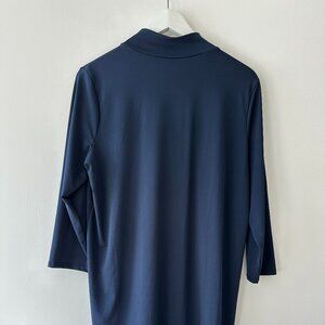 Alfani Dark Blue Mock Neck Tunic Top